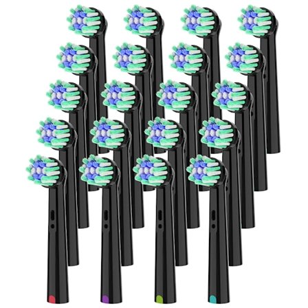 Kompatibel med Oral B Elektrisk Tandborste Ersättningsborsthuvuden, Professionella Cross Action Tandborsthuvud Refiller för OralB