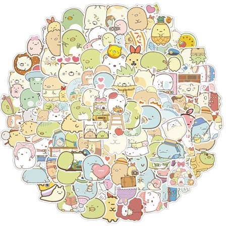 Tegneserie 100 stk. klistermærker til vandflasker Vandtæt sød trendy japansk manga