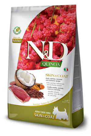 Farmina N&D Quinoa Dog Skin&Coat Anatra Cocco E Curcuma Per Cani