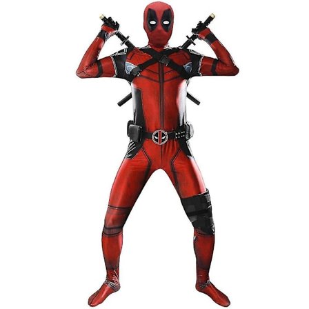 Deadpool Kostume Cosplay Børn Voksen Kostume Anime Superhelt Cosplay Dødsvagt Anime Voksen Service Trikoter Hatte Tilbehør Anime- 3 stk 3 PCS-FF-