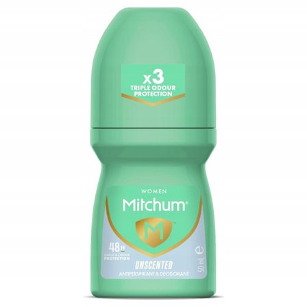 Mitchum Naiset Hajusteeton Roll-On Antiperspirantti 48H Suoja 50Ml