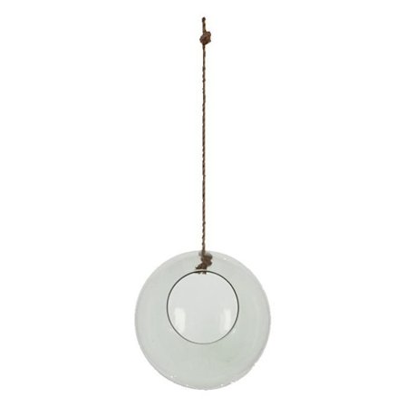 Rund glasvas för upphängning - Storlek L - D 20 cm