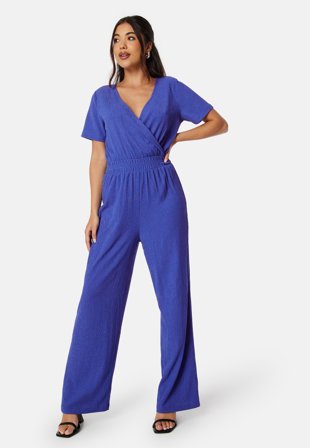 Happy Holly Kali smock jumpsuit Blue Klær