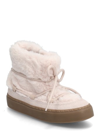 Mango Hair Lace Ankle Boots - Pink - 24