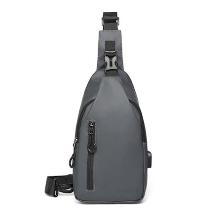 Ny Varm Vattentät Sling Bag För Män Kvinnor Messenger Bag Bröstväskor Crossbody Daypack Med Usb-kabel För Söta Axelväskor