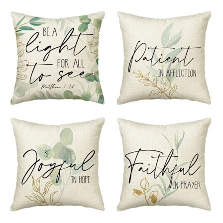 Set med 4 st kuddfodral 45 x 45 cm söt dekorativ örngott C