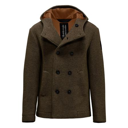 BomBoogie, Double-breasted Boiled Wool Peacoat Bruin, Heren, Maat:M