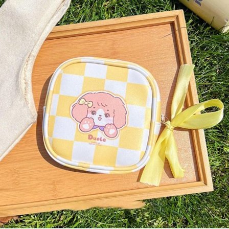 Cartoon Makeup Organizer Kannettavat vedenpitävät säilytyspussit KELTAINEN