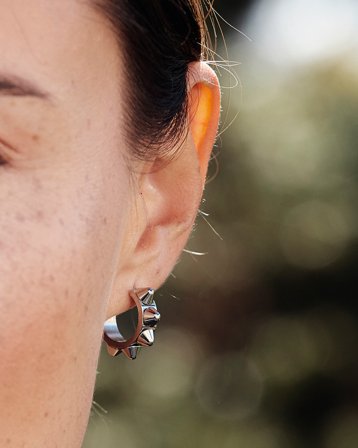 Edblad Peak Creoles S Steel Silverfärgad Smycken Tjej - Kids Brand Store