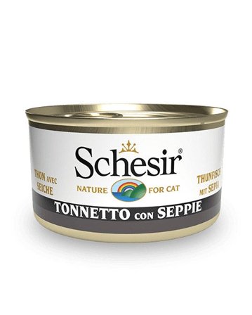 Schesir Tonnetto Con Seppie Cibo Umido Gatti Adulti Lattina 85g