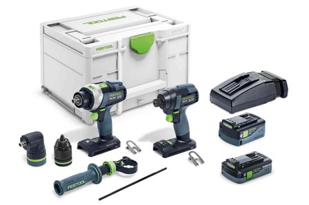 Festool TID 18 5,0/4,0-Set TPC 18/4 Verktygspaket med batteri och laddare, Maskiner
