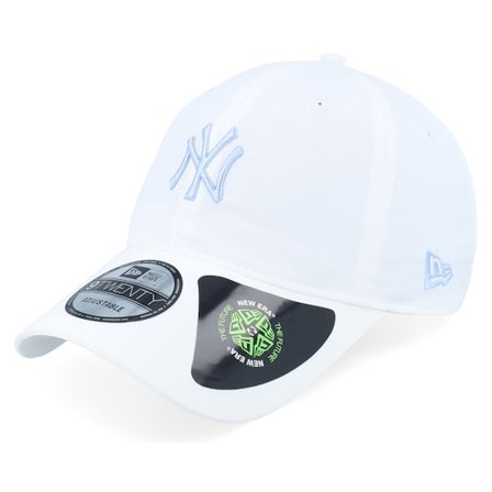 New Era - MLB Hvid unconstructed Kasket - New York Yankees Recycled 9TWENTY White Dad Cap @ Hatstore