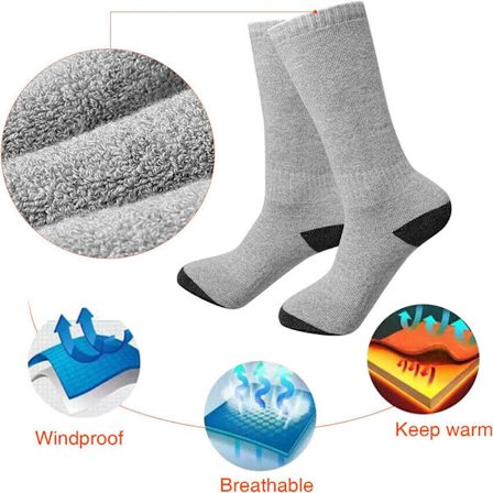Winter Rechargeable Battery Electric Heated Socks 4000mAh Boot Feet Heating