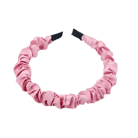 Complement Kids Diadem Till Barn Med Veckat Glansigt Tyg Accessoarer Unisex Rosa