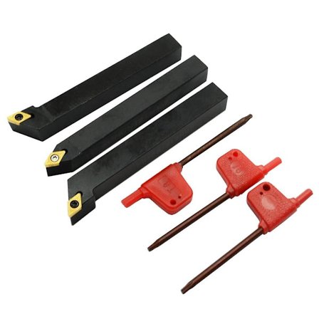 3 stk. 1/2 tommer drejebænk karbid drejeværktøj indstillelig beslag sæt sdncn1212h07 + Sdjcl1212h07 + Sdjcr1