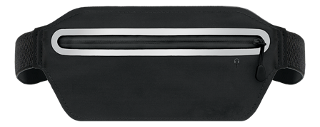 STREETZ Sport waist bag, reflective, fits most mobile phones, black