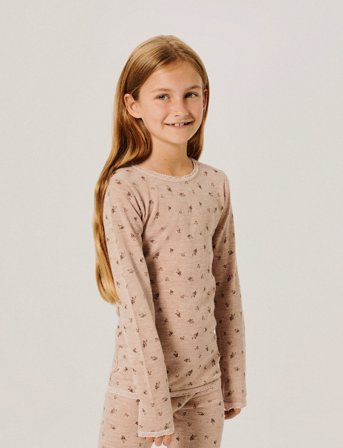 name it Nkfwang Wool Needle Ls Top - Pink - 146-152