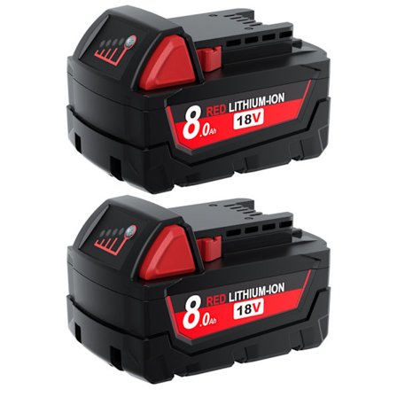 För Milwaukee M18 Batteri 8000mAh 18V Uppladdningsbart batteri För Milwaukee Tool M18B5 XC 48-11-2402 48-11-2411 2604-22