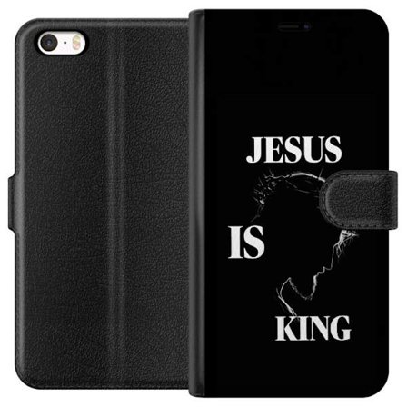 Kompatibel Tegnebogsetui til Apple iPhone SE (2016) Farverige kawaii-figurer stakket lodret på en lilla baggrund med bløde former og en legende sød