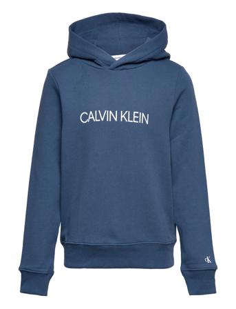 Institutional Logo Hoodie Hoodie Trøje Blå Calvin Klein