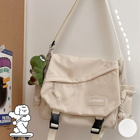 Retro Messenger Bag Hane Stor Kapacitet Lätt axelväska Justerbar axelrem Sling Bag För män Kvinnor