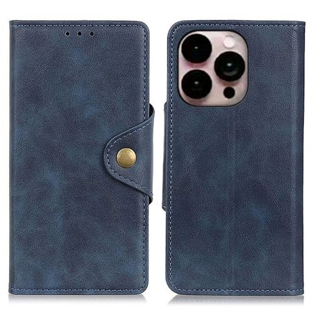 Alpha läder iPhone 14 Pro Max fodral - Blå