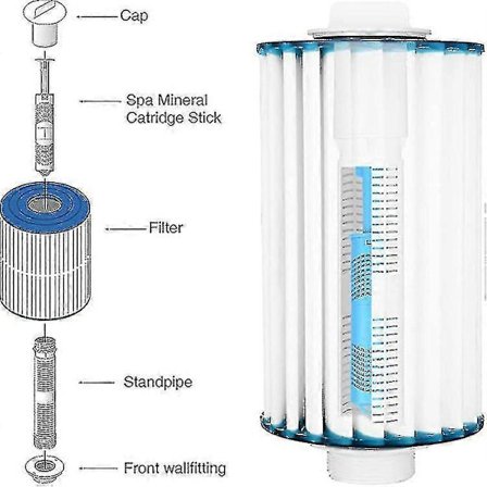 Mineralstav for boblebad er kompatibel med Hot Spring Hotspring Hotub Aktivert karbonion andre generasjons filter
