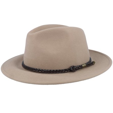 MJM Hats - Beige fedora Hut - Elk Merino Long Beige Fedora @ Hatstore