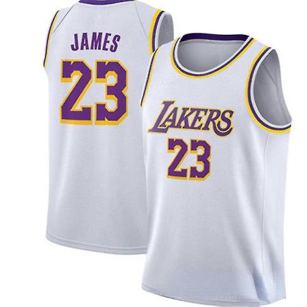 Nba Lakers Lebron James Nr 23 Uniform Lila Och Vit M