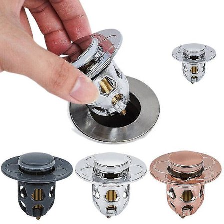 Bundprop til badeværelsesvask, vaskebassin, kerne, pop-op afløbsfilter