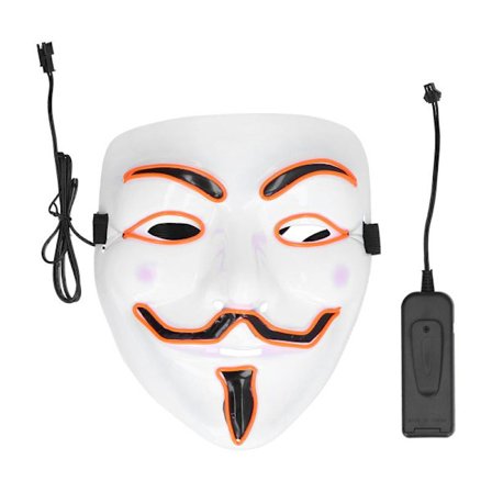 Klovn Selvlysende Maske LED Lyser Op Skræmmende Purge Maske til Halloween Karneval Påskefest