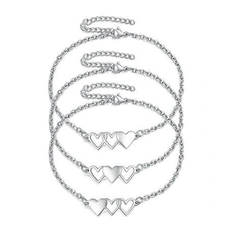 3 Søstre Armbånd Beste Venner Halskjede 3 Hjerte Armbånd 3 BFF 3 Bestie Søt