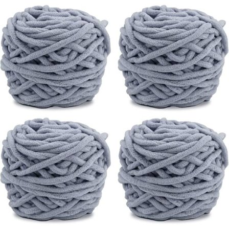 /EA/Garn 4x Garn för virkning, Mjukt tjockt garn för garnprojekt