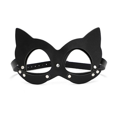 Fashion Eye Mask Läder Katt-headed Mystery Pu Mask