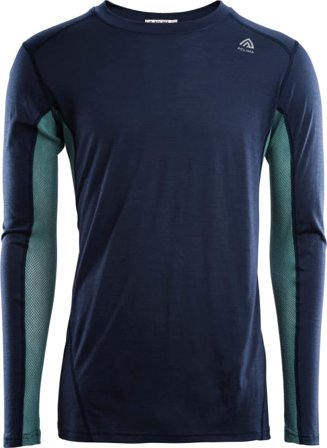 Aclima LightWool Sports Shirt Man Men base layer tops Blue L