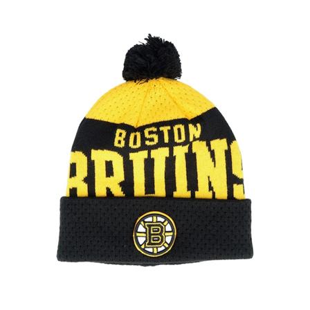 Outerstuff - NHL Svart pom Lue - Kids Boston Bruins Stretchark Knit Black/Yellow Pom @ Hatstore