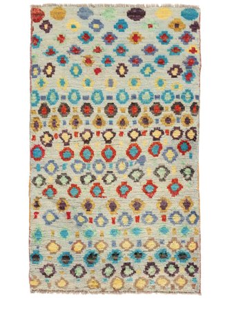 68X118 Tapis Berbère Colourful Moderne Vert/Jaune (Laine, ) Carpetvista