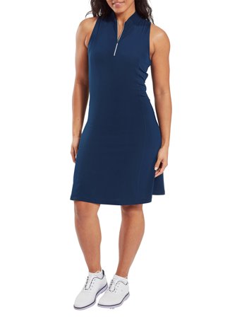 FootJoy 1/4 Zip Sleeveless Dress - Navy - L