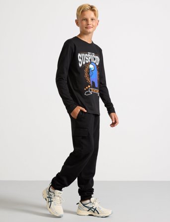 Lindex Trousers Jogger Cargo - Black - 128