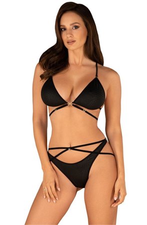 Obsessive Cobra Nive 2-pcs Set Black S/M - Woome.pl