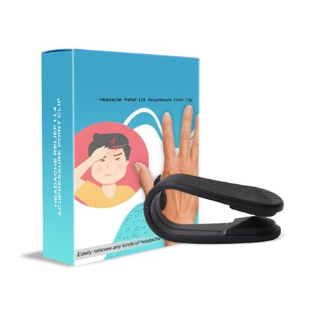 Shiatsu Clip Migränlindring Clip Tigers Point Massage Clip Lätt att Använda