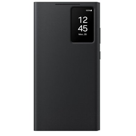 S22 Ultra S-View Plånboksfodral, Skyddande skal med smart liten skärmvisning, Fingertryckskontroll, Slimmad design, Kortficka