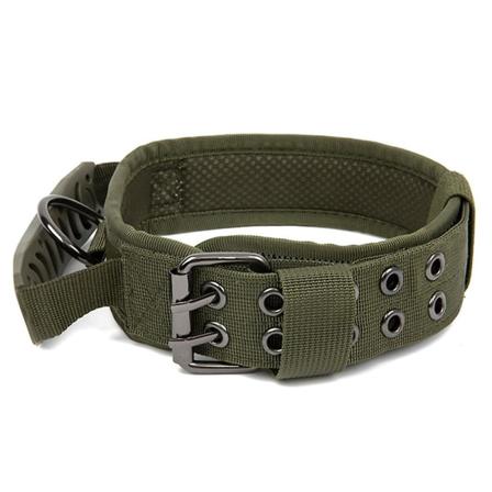Taktiskt hundhalsband med handtag - kraftigt, reflekterande, vadderat träningshundhalsband Fifth gear upgrade black L