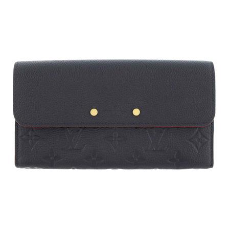 Louis Vuitton Vintage, Pre-owned Monogram Empreinte Portefeuille Pont Neuf Wallet Blauw, Dames, Maat:ONE Size