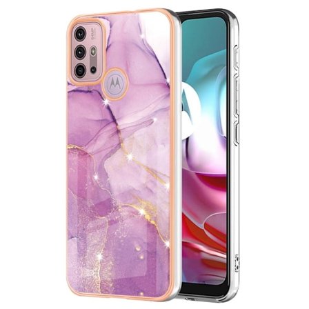 Marble Motorola Moto G20 / G30 / G10 Suojakotelo - Violetti / Pinkki Marble
