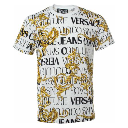 Versace Jeans Couture Barocco-print logo T-shirt Hvid, Herre