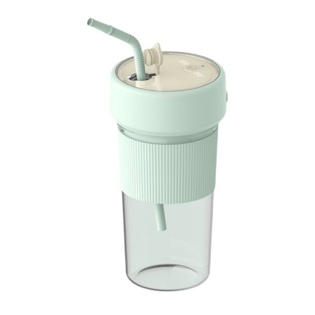 350 ml bærbar juicemaskin, USB-oppladbar mini håndholdt blender med sugerør og 6 rustfrie stålblader, lekkasjesikker personlig miksekopp