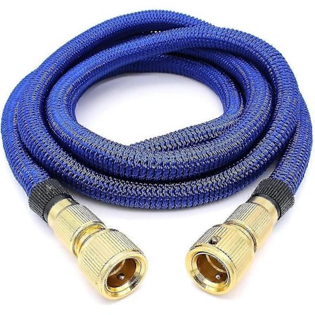 Trädgårdsslang, expanderbar trädgårdsvattenslang flexibel infällbar slang med metallbeslag (2,5 m)