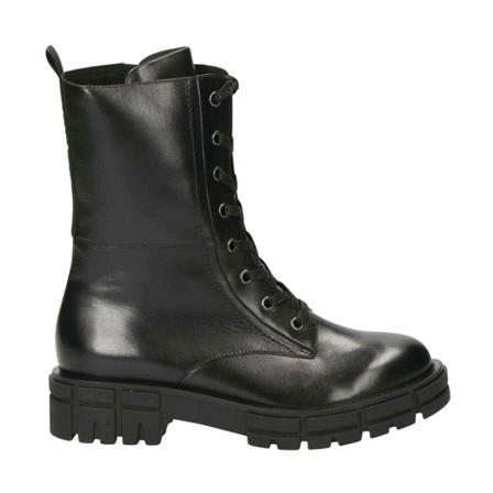 Caprice, Casual Leather Booties Zwart, Dames, Maat:39 EU,leer