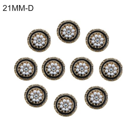 Broscher Pins Rhinestone Button 21MMD D